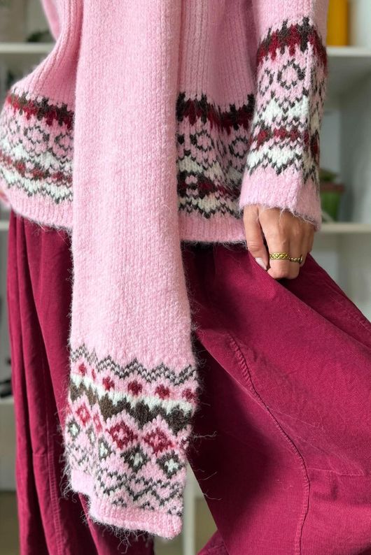 Moorland Fair Isle Scarf Candy